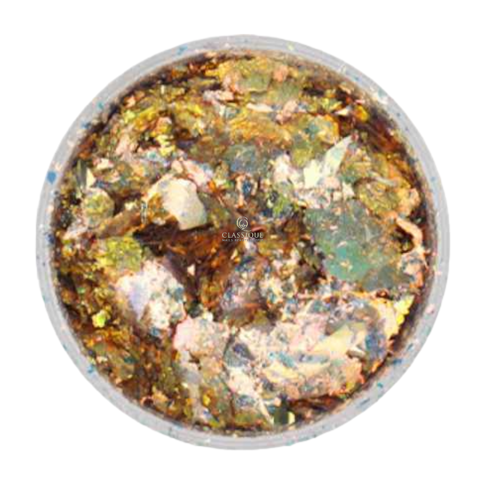 Gentle Pink Aqua Glitter Yellow