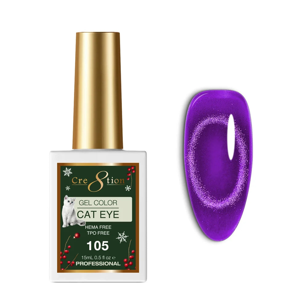 Cre8tion (HEMA/TPO-Free) Cat Eye Gel Polish - Winter #105