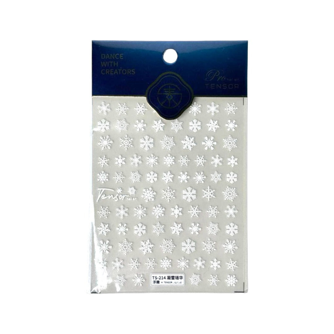 CNBS Nail Stickers - White Snowflakes #20/TS214