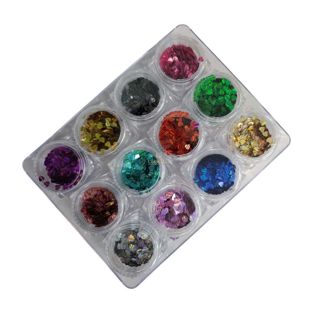 CNBS Glitter - Holographic Hearts #06