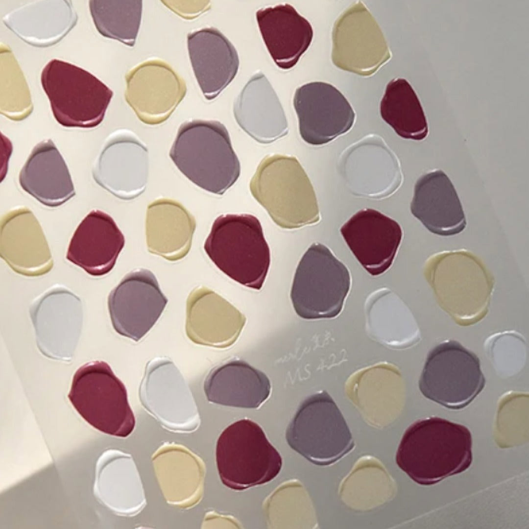 CNBS Nail Stickers - Autumn Coloured Blots #MS422