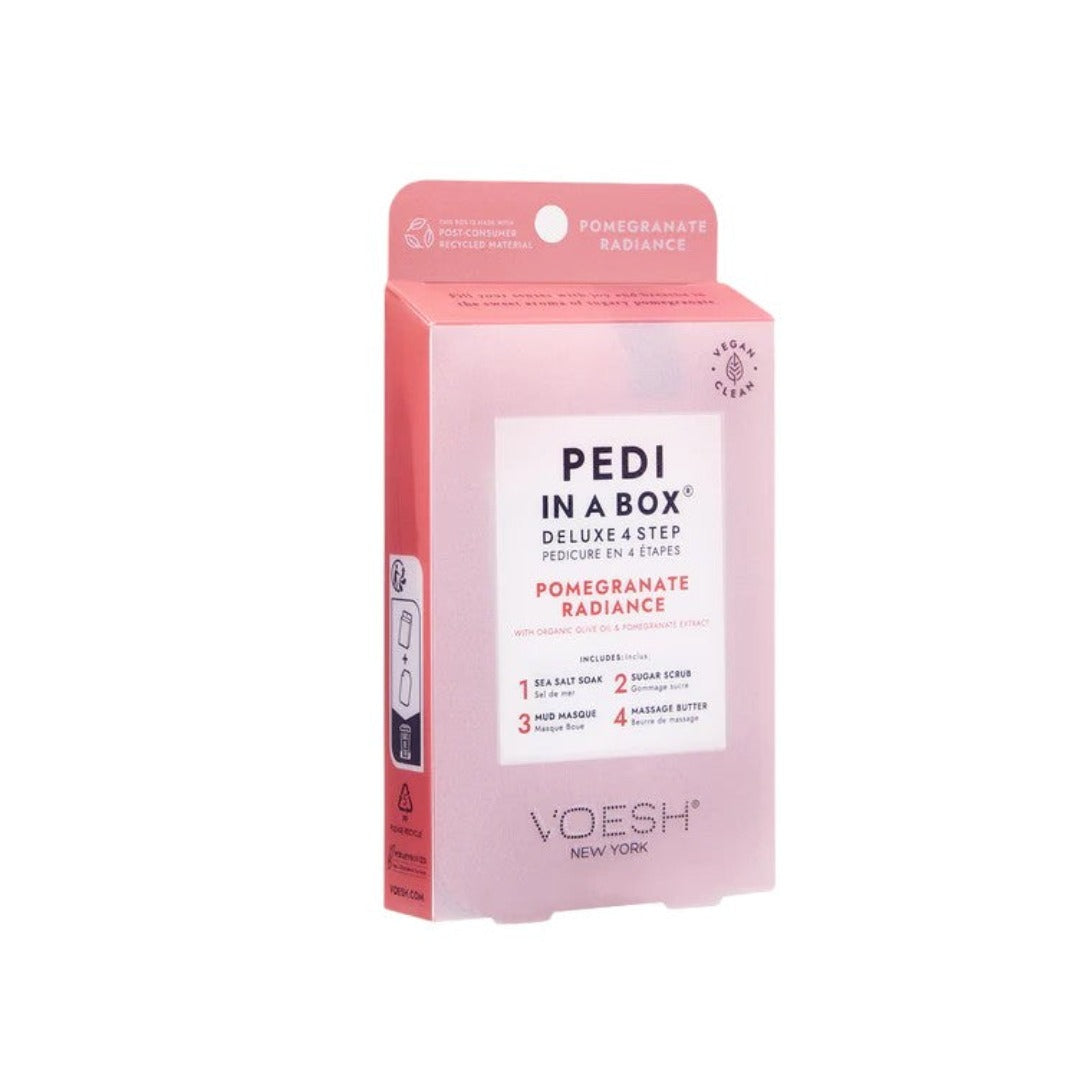 Pedicure, Foot Care, bath scrub, Voesh 4in1 Pedi in a Box, spa pedicure, Pomegranate Radiance