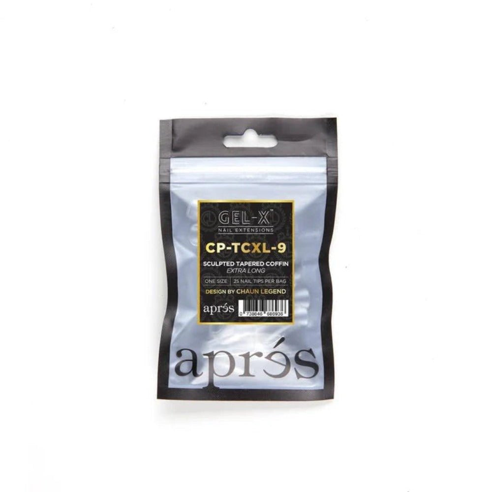 Apres X Chaun Legend Gel-X Refill Tips - Sculpted Tapered Coffin Extra Long (50Pcs)