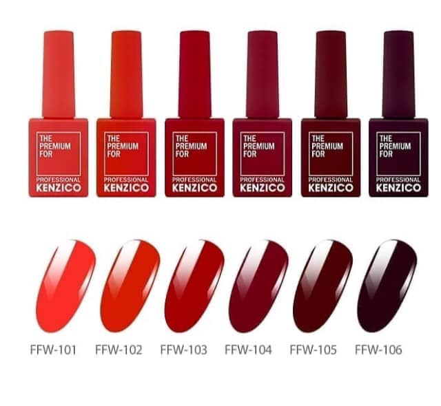 Kenzico Korean Gel Polish, Burgundy Colour Gel Polish FFW-102
