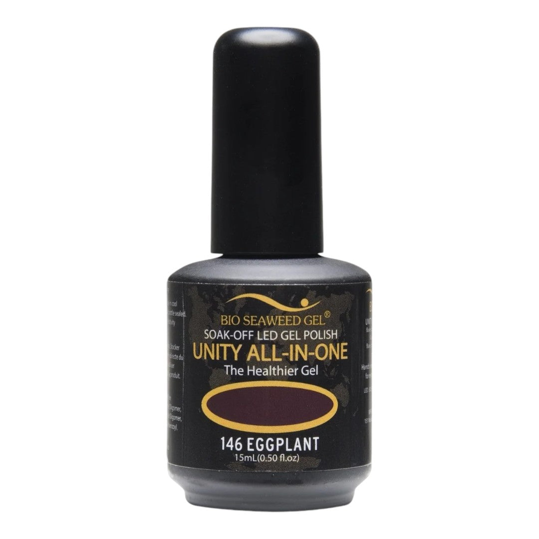 bio seaweed gel canada, canadian nail polish brands, soak off gel nail polish, bio seaweed gel polish, non toxic nail polish canada, Bio Seaweed Gel 146 Eggplant, Deep Brown Nail Polish