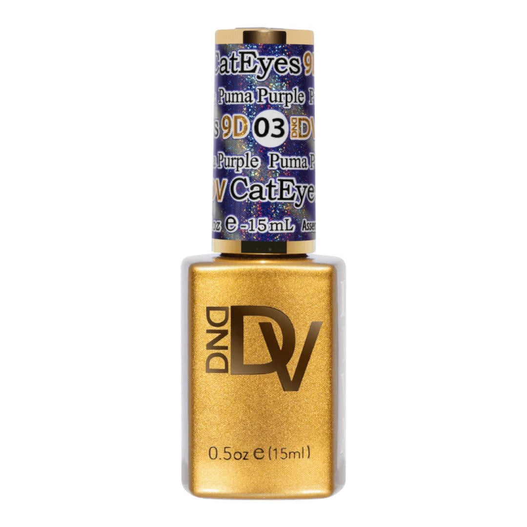 DND Diva 9D Cat Eye Gel Polish - Puma Purple #03