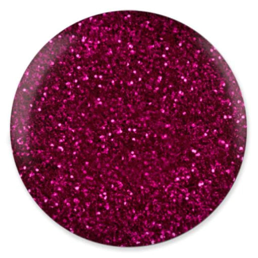 DND DC Platinum 196 Ruby Pink - Metallic Glitter Gel Polish