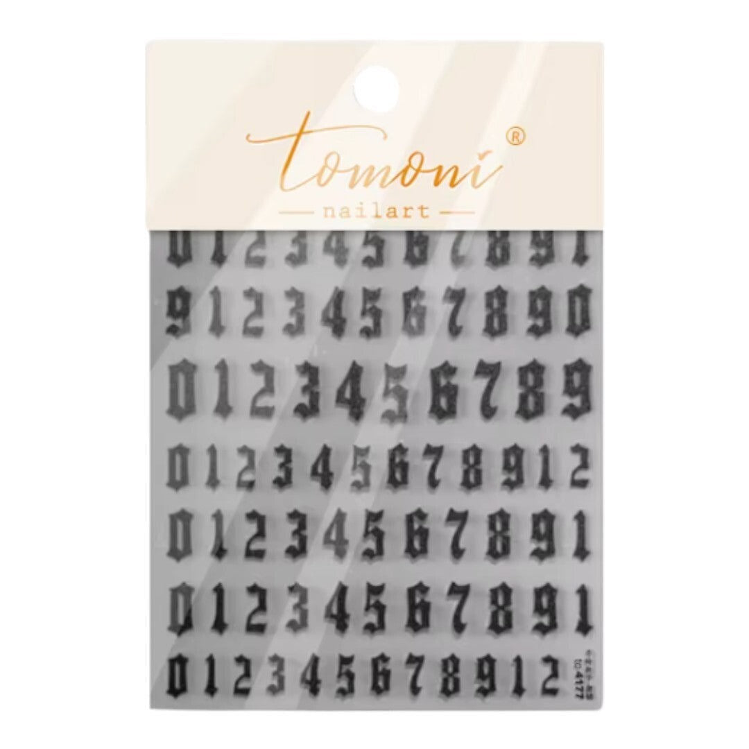 CNBS Nail Stickers - Gothic Number