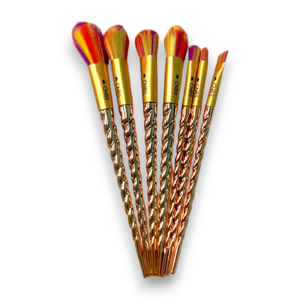 CNBS Unicorn Rainbow Nail Brush Set (Pack of 6)