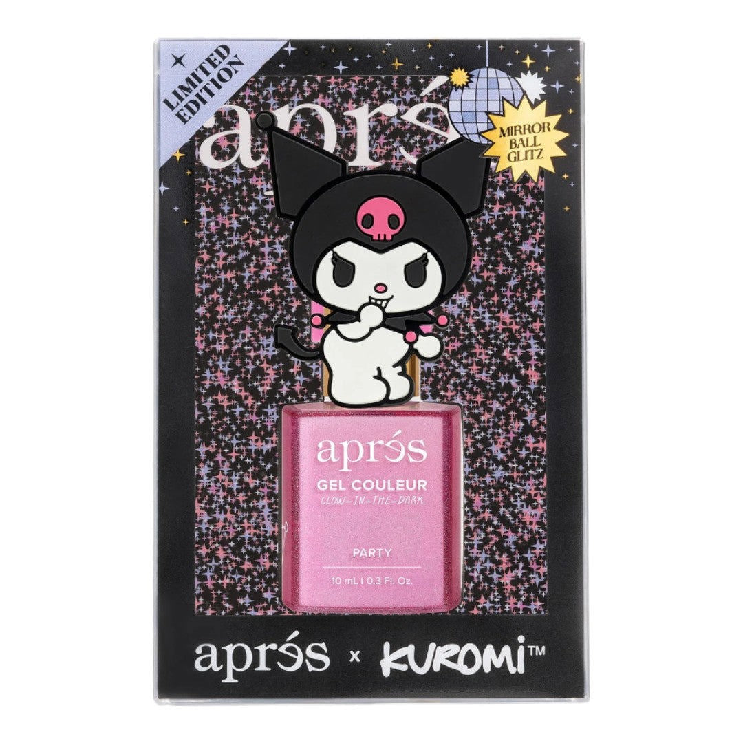 Apres Kuromi Flash Glitter Gel Couleur (HEMA-Free) - Party With Cap Accessory #5FGK03MWC
