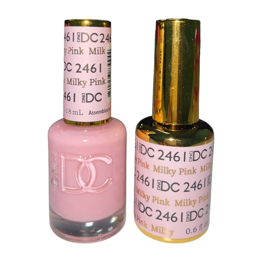 DND DC Duo 2461 Milky Pink, dnd nail polish, dnd nail polish canada, nail polish dnd, dnd gel polish canada, dnd gel polish set, dnd dc, dnd gel polish near me, dnd gel polish wholesale canada, dnd gel nail polish, nail salons in kamloops