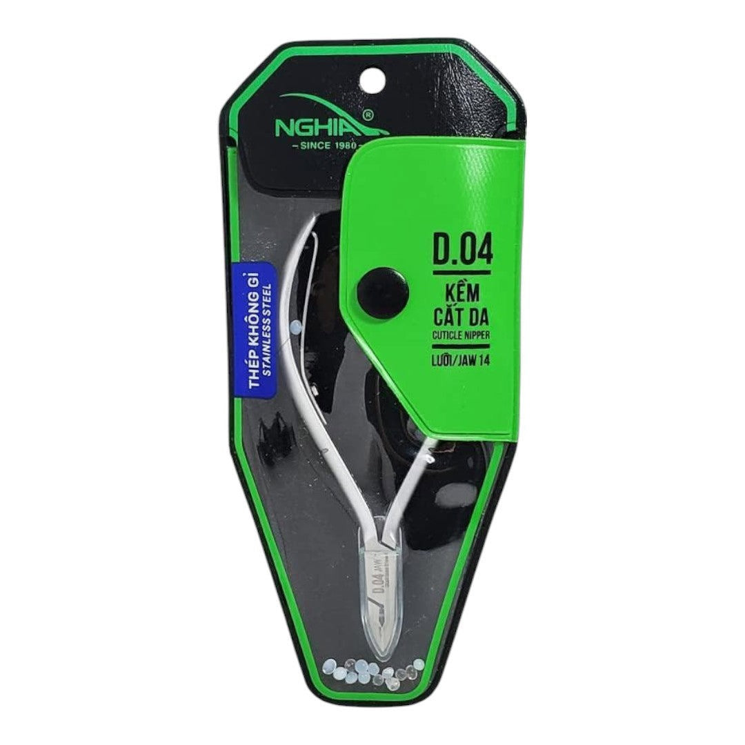 Nghia Stainless Steel Cuticle Nippers Single Spring D04-14