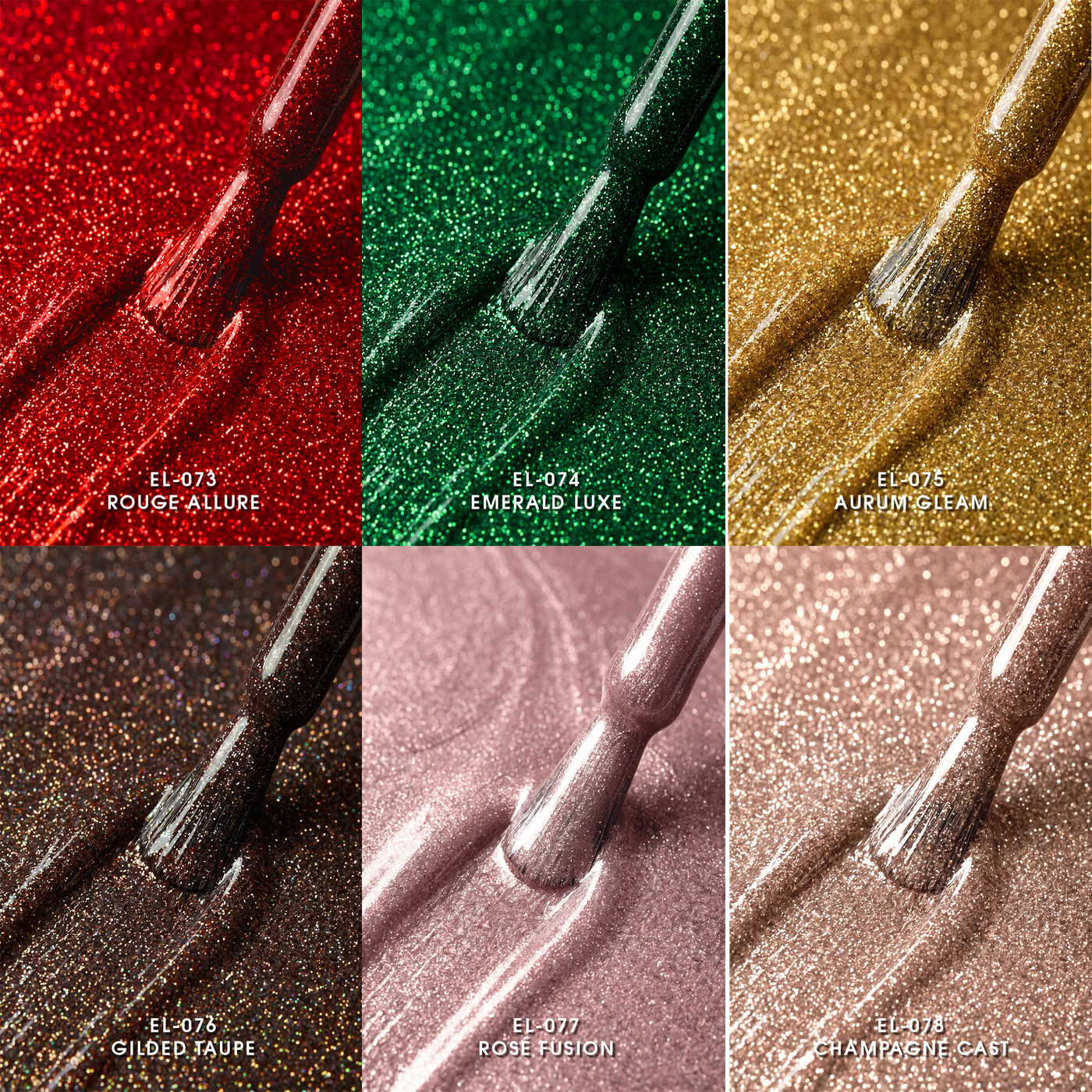 2Guys ELORA Gel Polish (HEMA, TPO, TMPTA-Free) - Orlene Collection (6pcs) #EL073-078