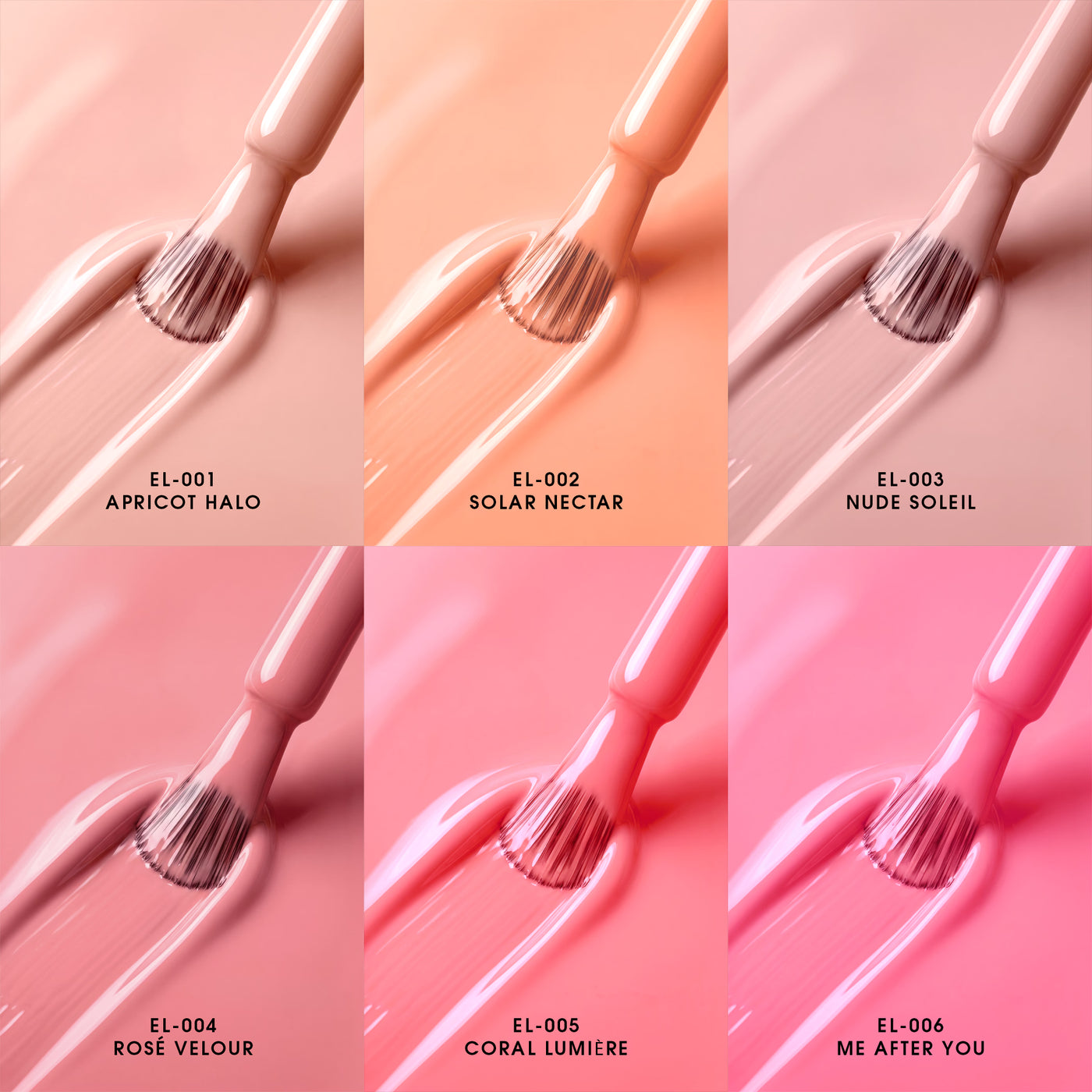 2Guys ELORA Gel Polish (HEMA, TPO, TMPTA-Free) - Solene Collection (6pcs) #EL001-006