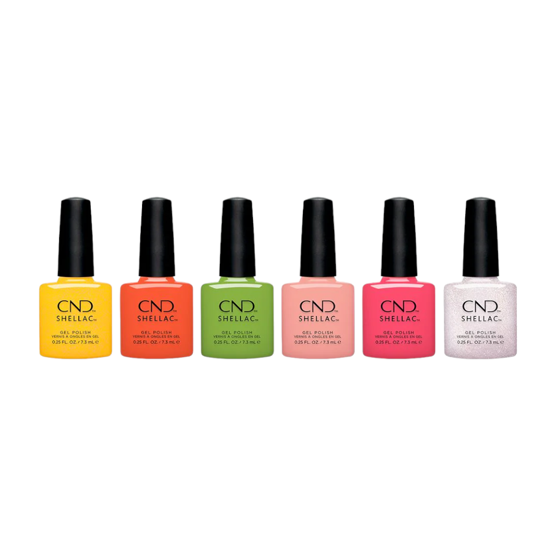 CND Shellac 0.25oz Gleam & Glow Summer 2024 Collection 6pcs