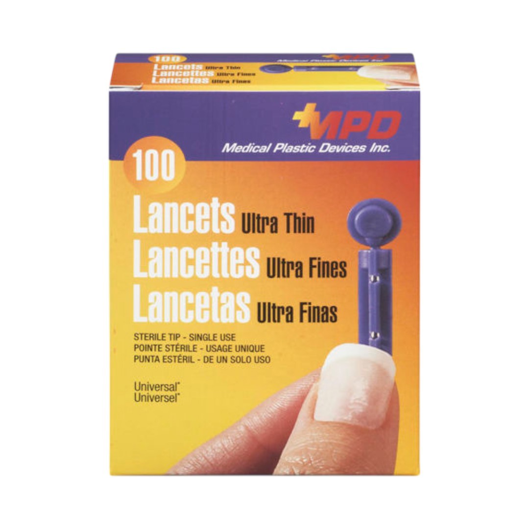 MPD Lancets Ultra Thin Blue (Pack Of 100)