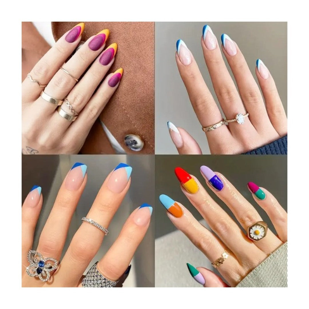 uv gel nail sticker, CNBS French Tip Nail Guides, nails french pink