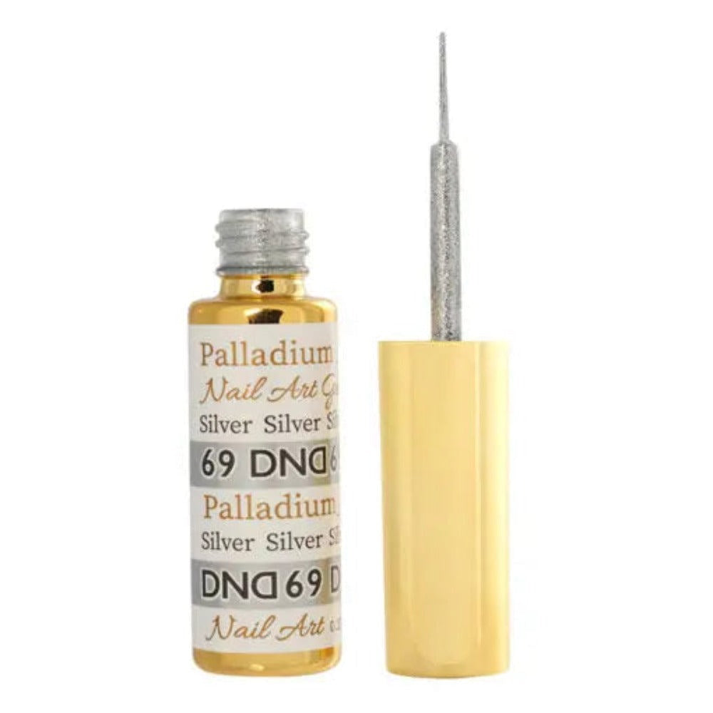DND Gel Art Liner Palladium Silver #69