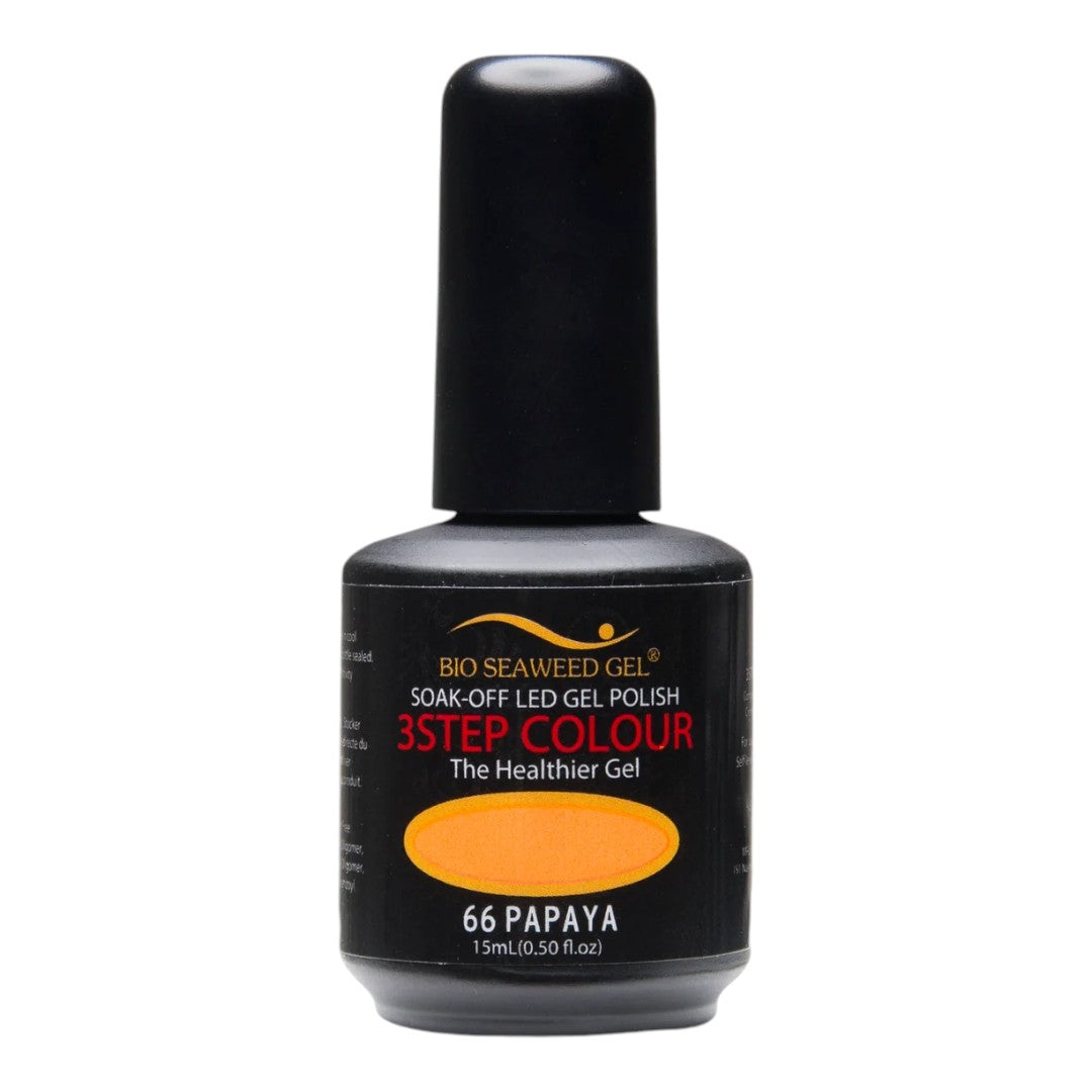 bio seaweed gel canada, soak off gel nail polish, bio seaweed gel polish, non toxic nail polish canada, Bio Seaweed Gel 66 Papaya