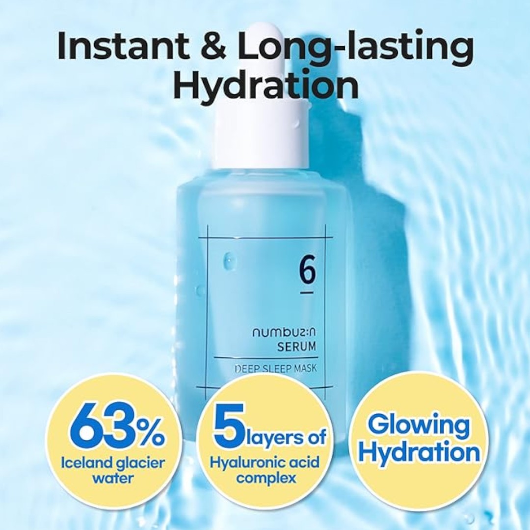 Numbuzin No.6 Deep Sleep Mask Serum 50mL, Korean Skincare Products, numbuzin, serum facial mask