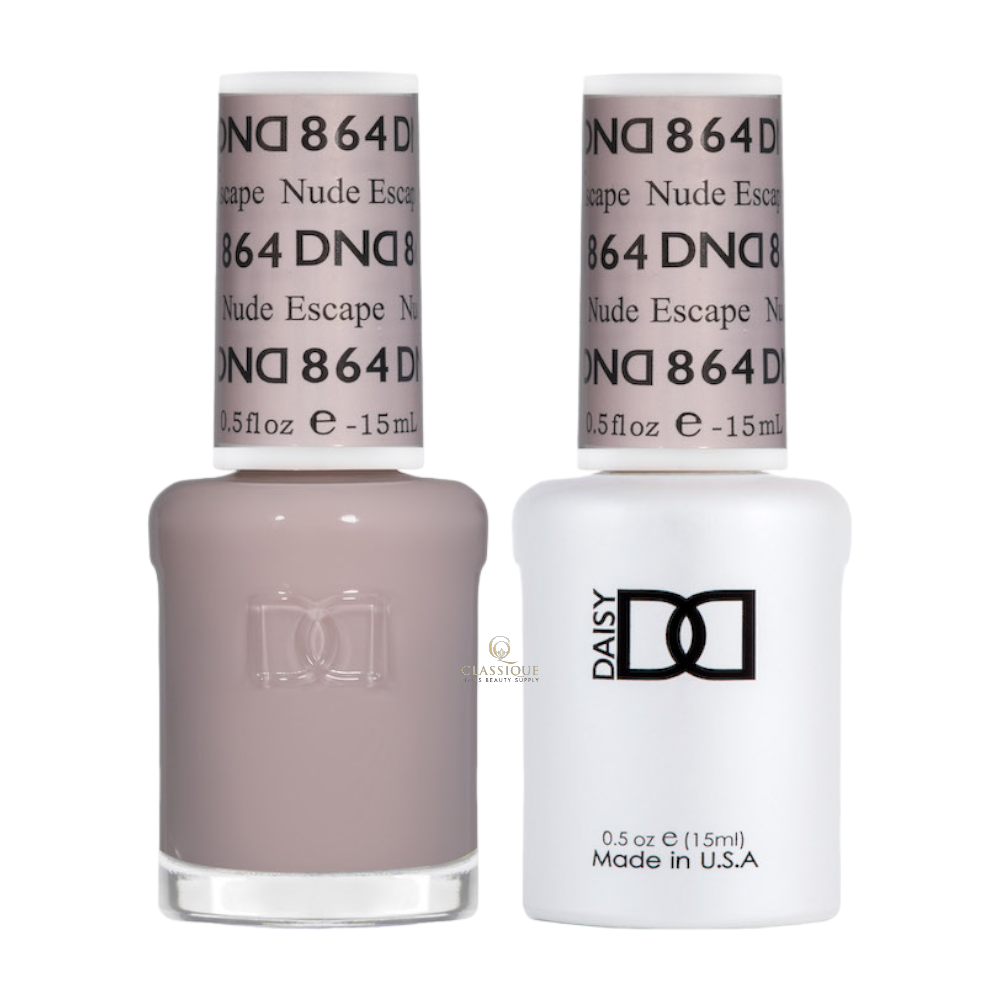 dnd sheer collection, sheer nail polish, gel polish, regular nail polish, dnd nail lacquer, 864 Nude Escape, nail salon lacombe