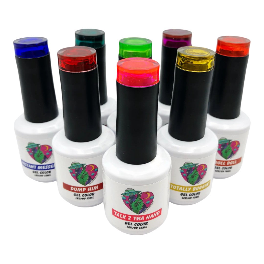 Nails By Dev Gel Polish Set - 90’s Baby Dream Jelliez Collection, nail stickers nail art