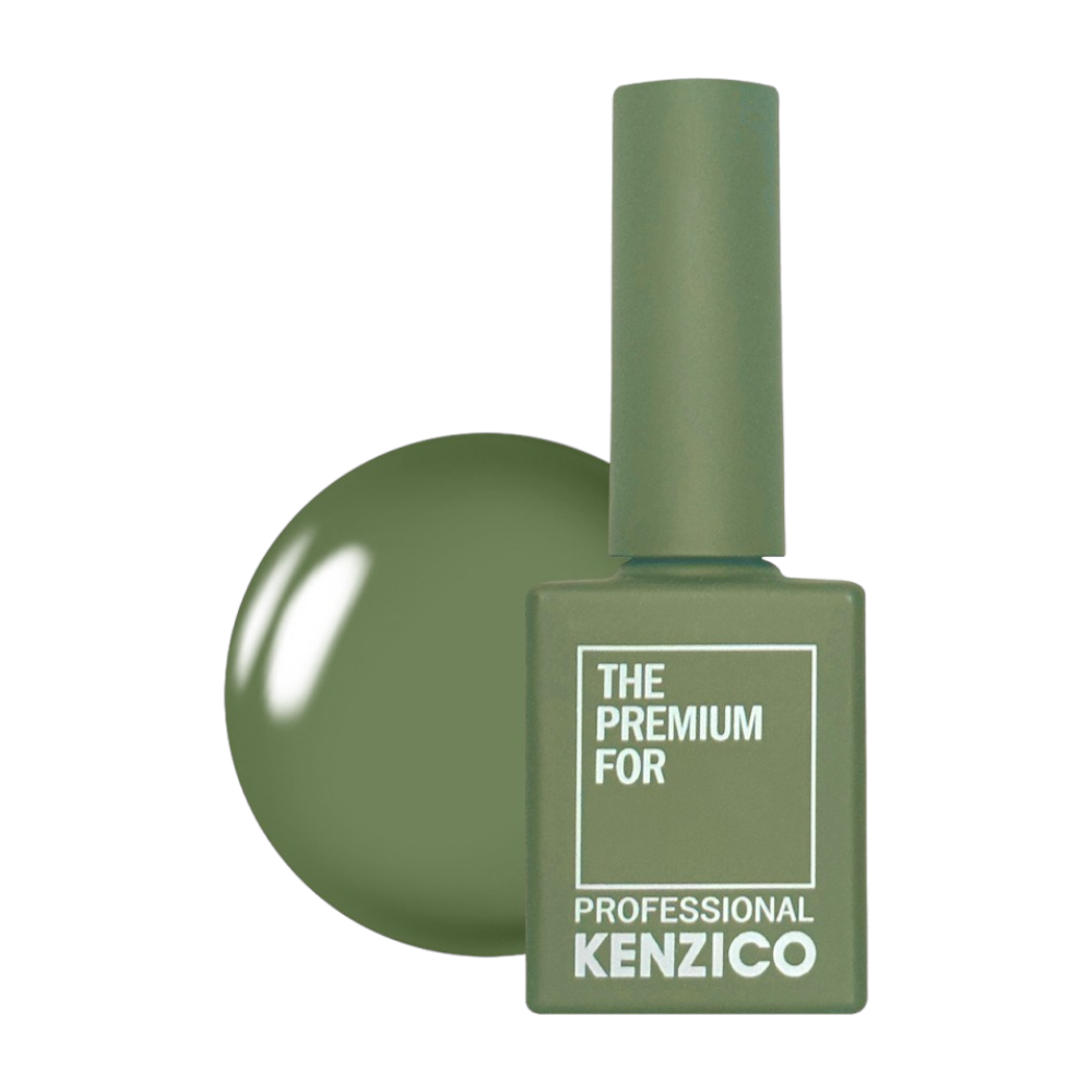 best gel nail polish, Kenzico Korean Pigment Gel Polish, Full Coverage AT-104 | Olive Green Nail Polish