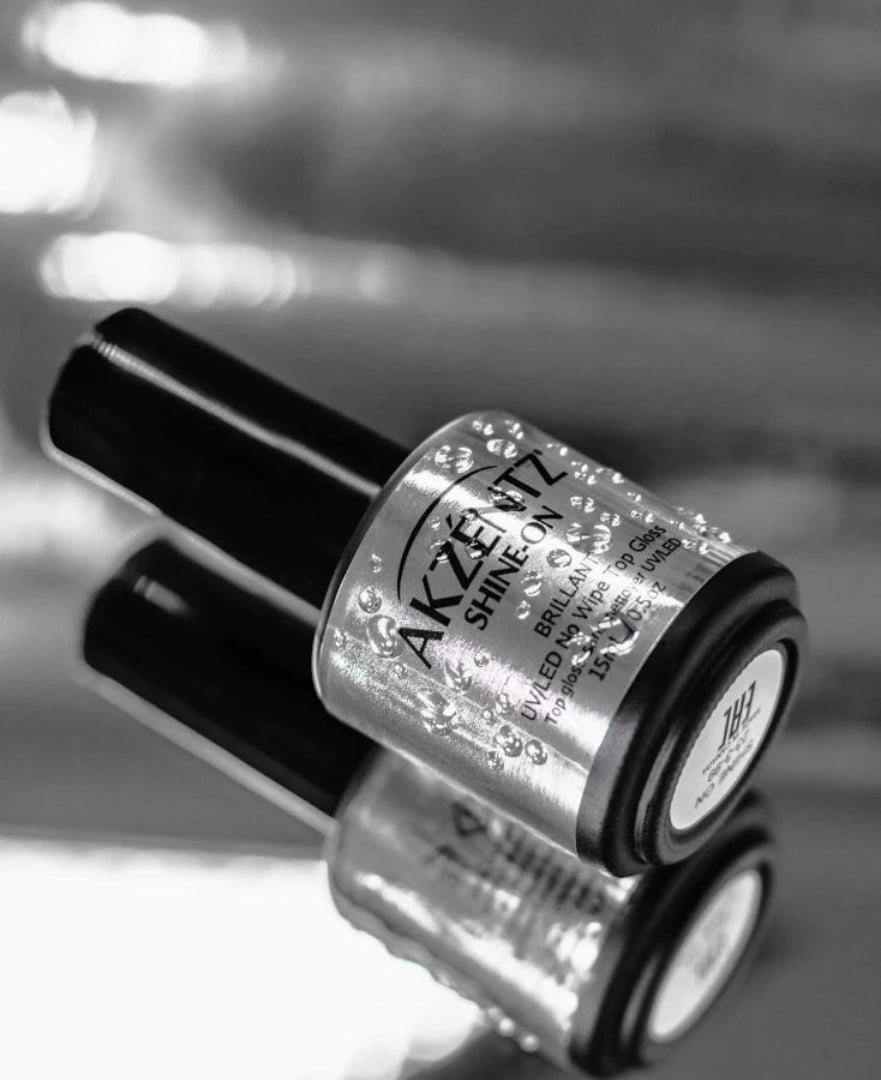 Akzéntz Luxio Gel (HEMA-Free) No-Wipe Top Coat - Shine-On (15mL/0.5oz)
