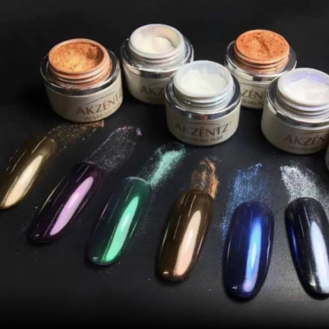 Akzéntz UV/LED Gel Play - Pearlescent Powder Kit