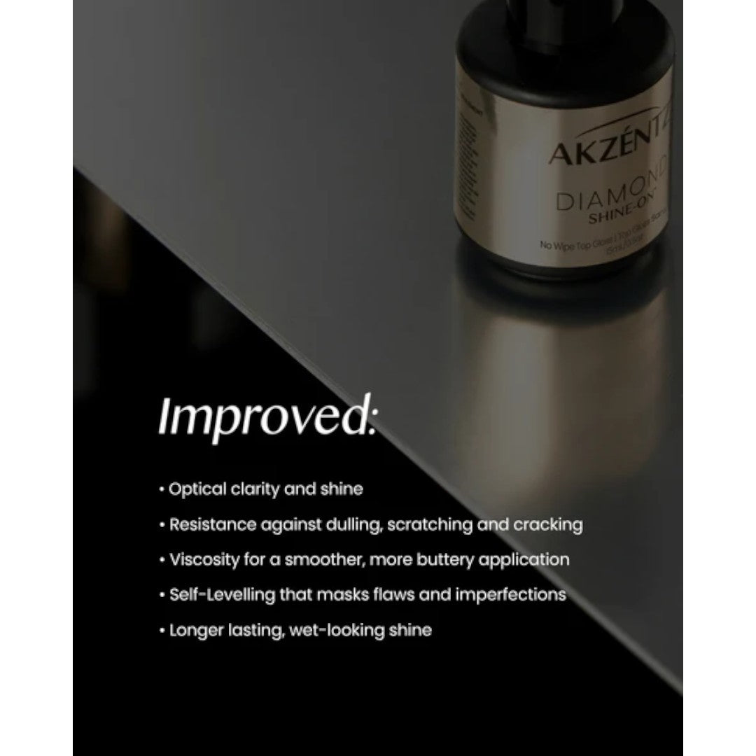 Akzéntz Luxio Gel Top Coat (HEMA-Free) - Diamond Shine-On 0.5oz