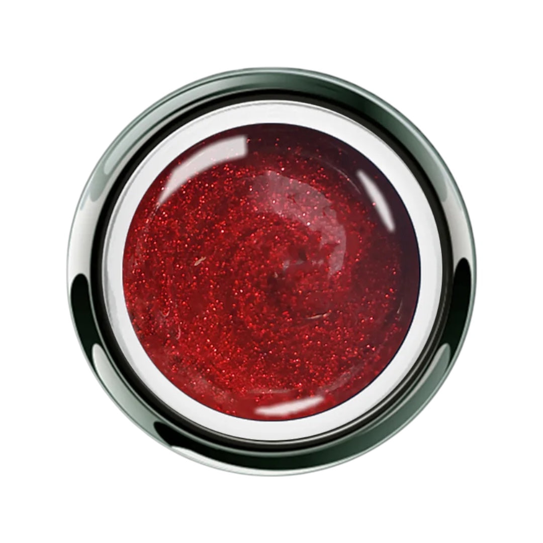 Akzéntz UV/Led Gel Play - Glitter Cherry Red 0.14Oz