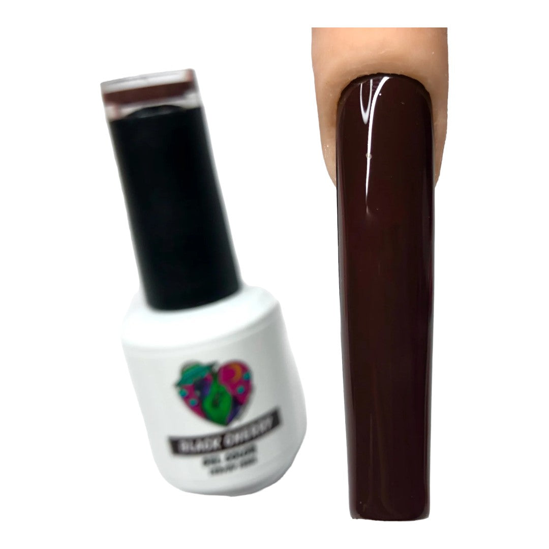 Cruelty Free Gel Polish - Black Cherry | Nailz By Dev Canada, black and white nail art, cherry mocha nails