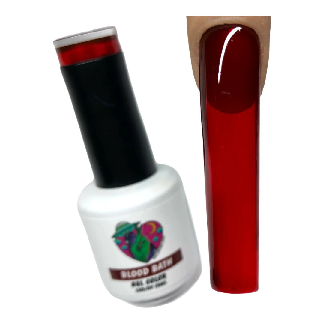 Cruelty Free Gel Polish, Blood Bath | Nailz By Dev Canada, abstract art nails