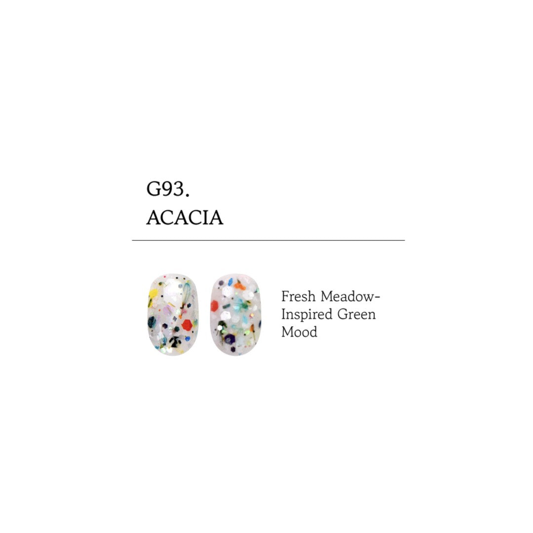 Bevlah Korean Hema Free Gel Polish Acacia G93, gel nail flowers