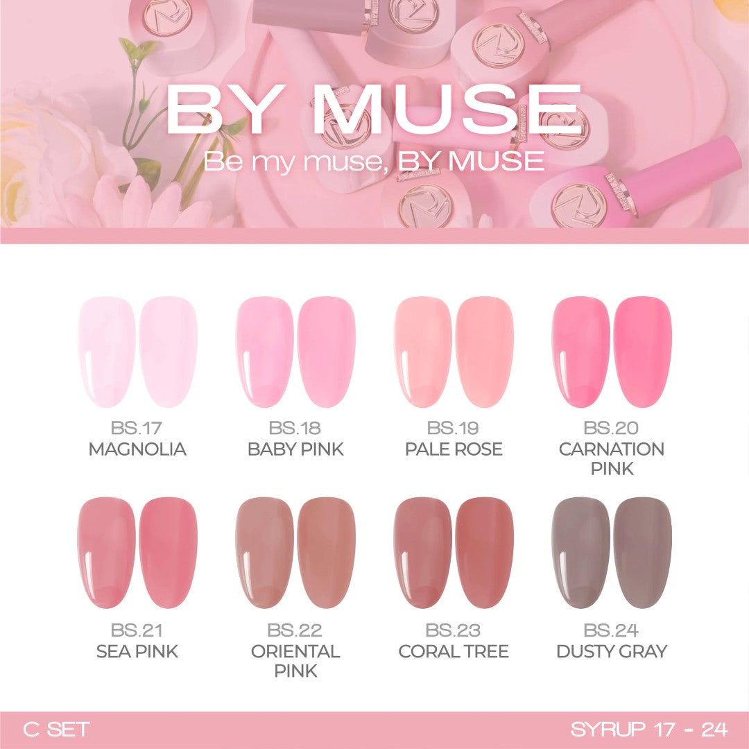 By Muse hema free syrup gel polish BS18 Baby Pink, professional nail polish