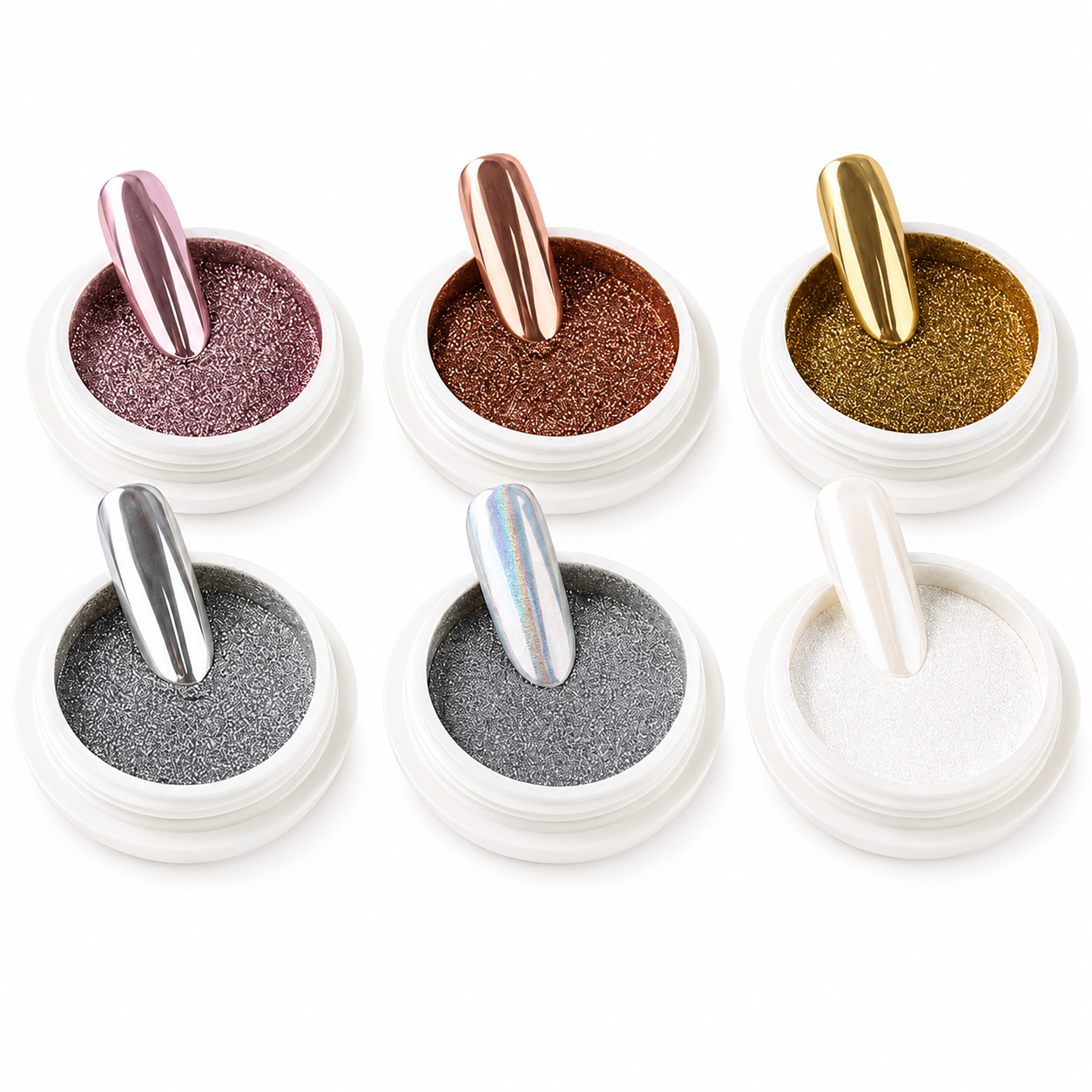 CNBS Metallic, Laser, & White Chrome Set (6pcs)