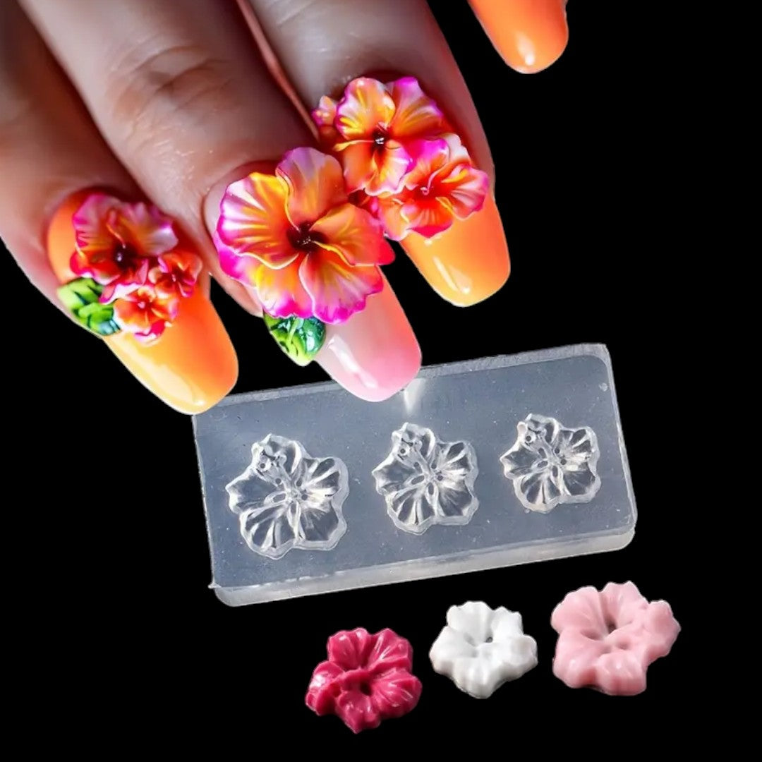 CNBS 3D Silicone Mould Summer Flower Designs, awesome nail art, summer design nail art