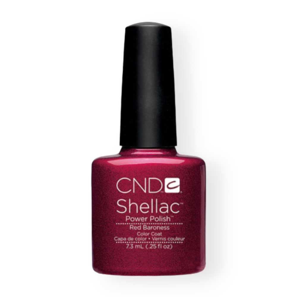 short red nails, CND Shellac Red Baroness