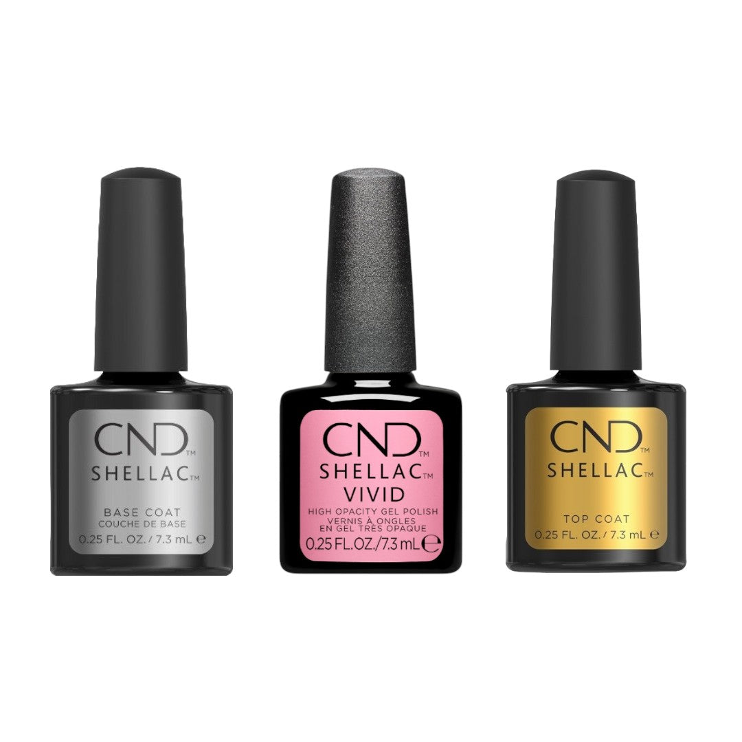 CND Shellac Top Coat, Base Coat and Colour Trio from Vivid Collection, cnd shellac top coat, cnd shellac where to buy