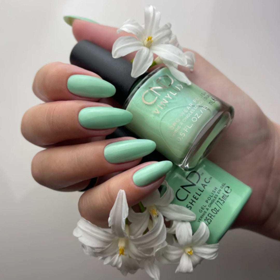 cnd vinylux, cnd vinylux nail polish, nail polish cnd vinylux, cnd vinylux canada, cnd vinylux polish, CND Vinylux Top Coat and nail polish color set 441 Mint & Meditation