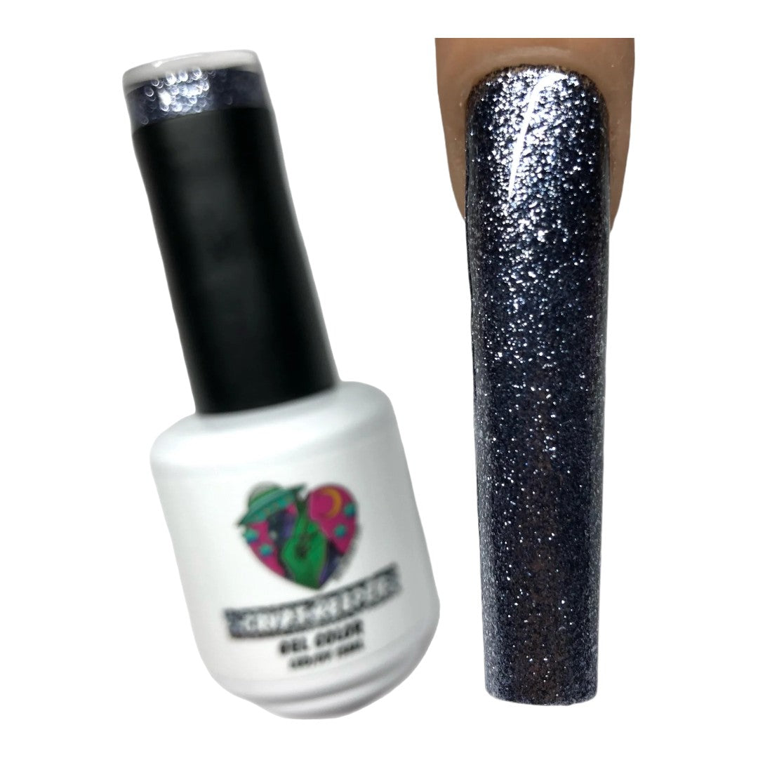 Nailz By Dev Crypt Keeper, dark glitter nail polish, red christmas nail art