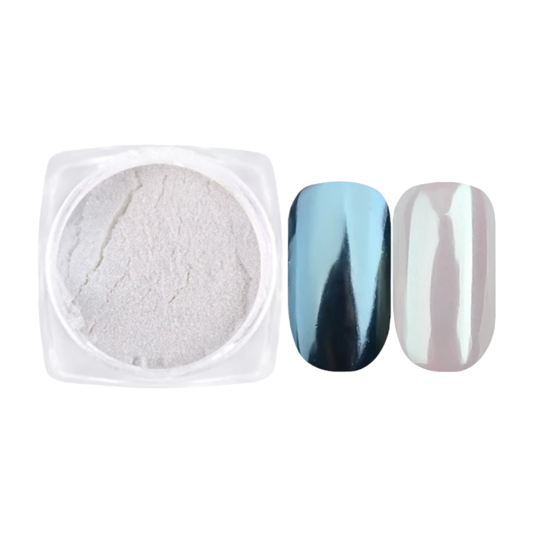 holo chrome nails, CNBS Chrome Effect 1g - FT189-01 | White Chrome Nail Powder
