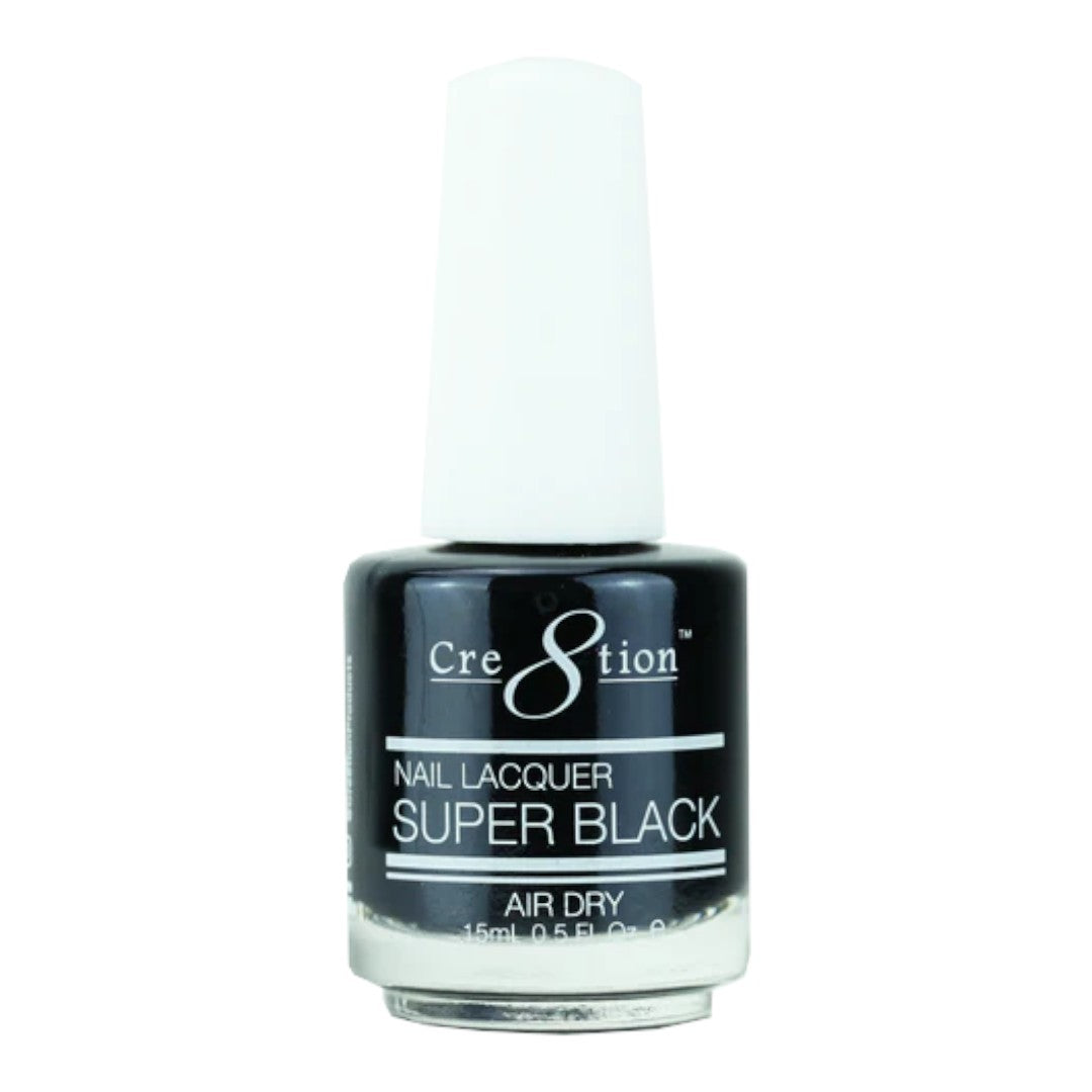 Cre8tion Nail Lacquer - Super Black 0.5oz #14003