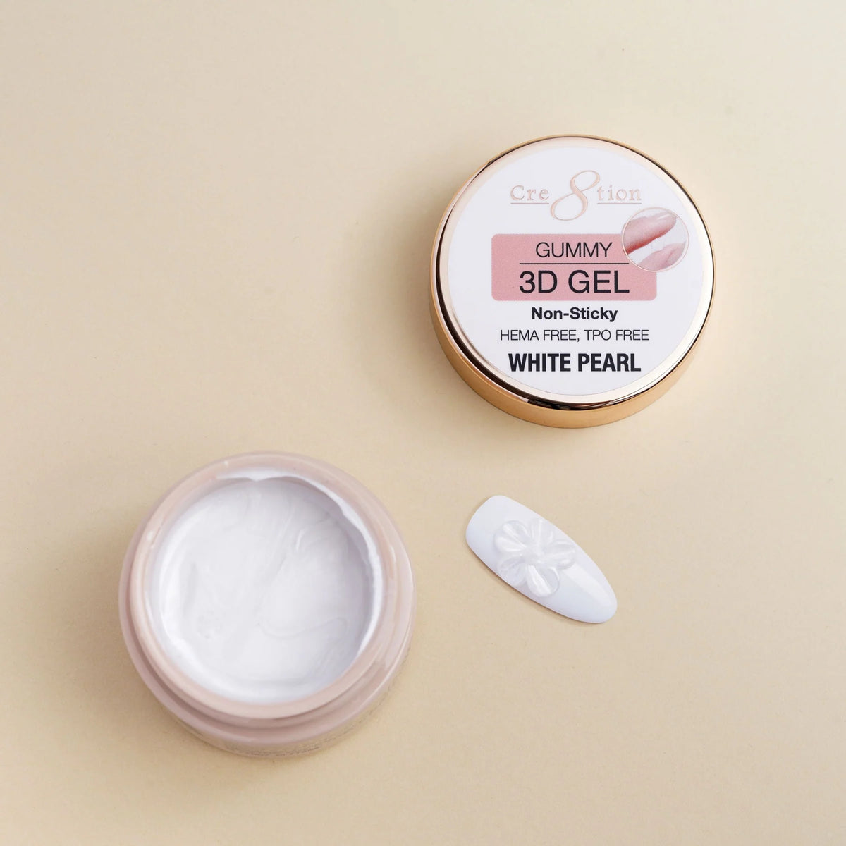 Cre8tion Gummy Gel - White Pearl (1oz)