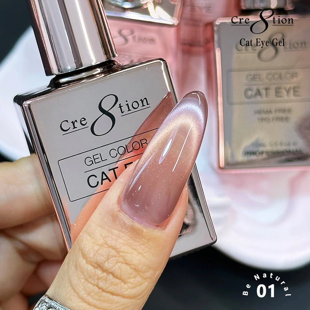 Cre8tion (HEMA/TPO-Free) Cat Eye Gel Polish - Be Natural #01