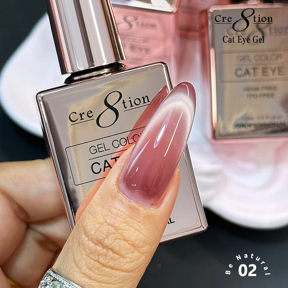 Cre8tion (HEMA/TPO-Free) Cat Eye Gel Polish - Be Natural #02