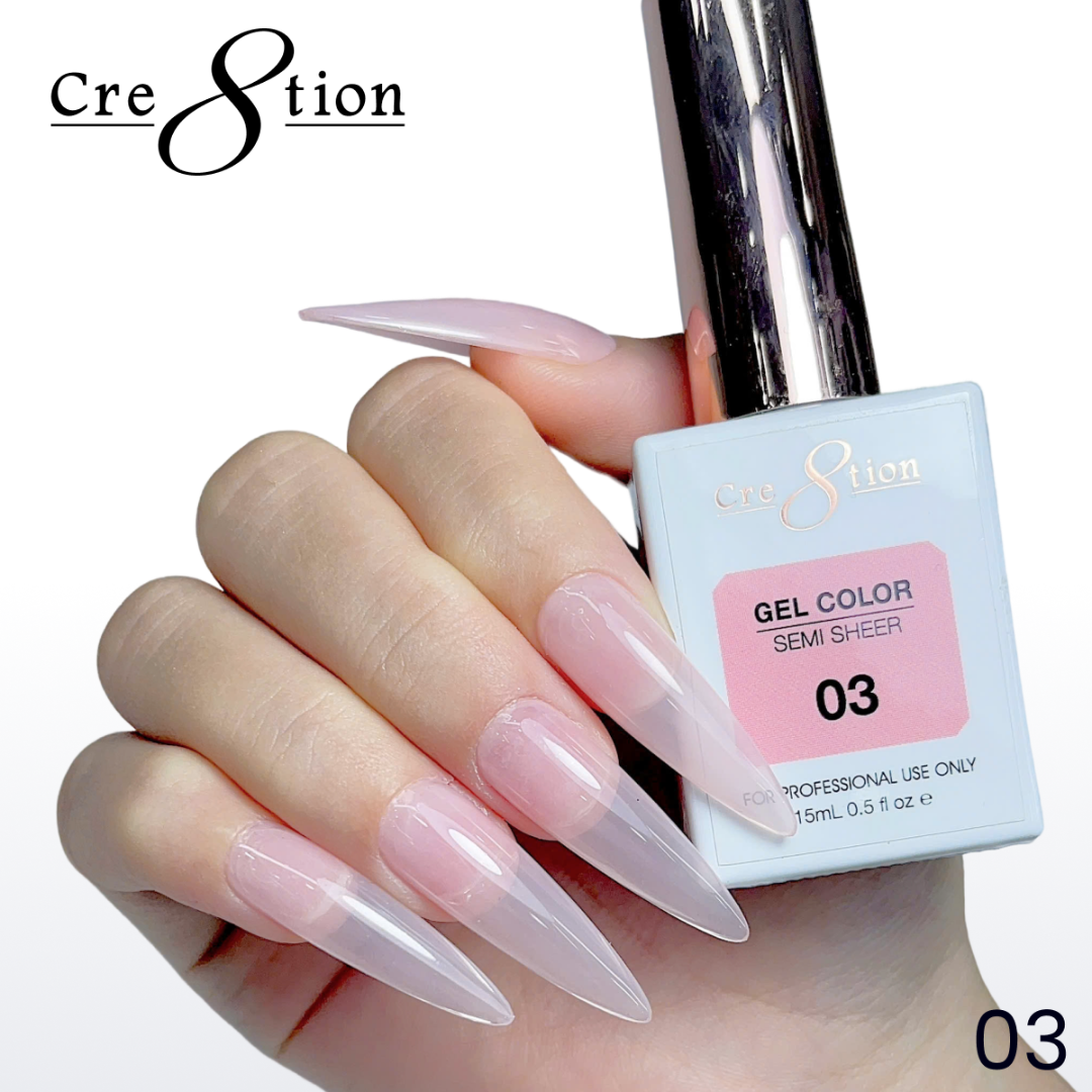 Cre8tion Semi-Sheer Gel Polish (HEMA-Free) - #03