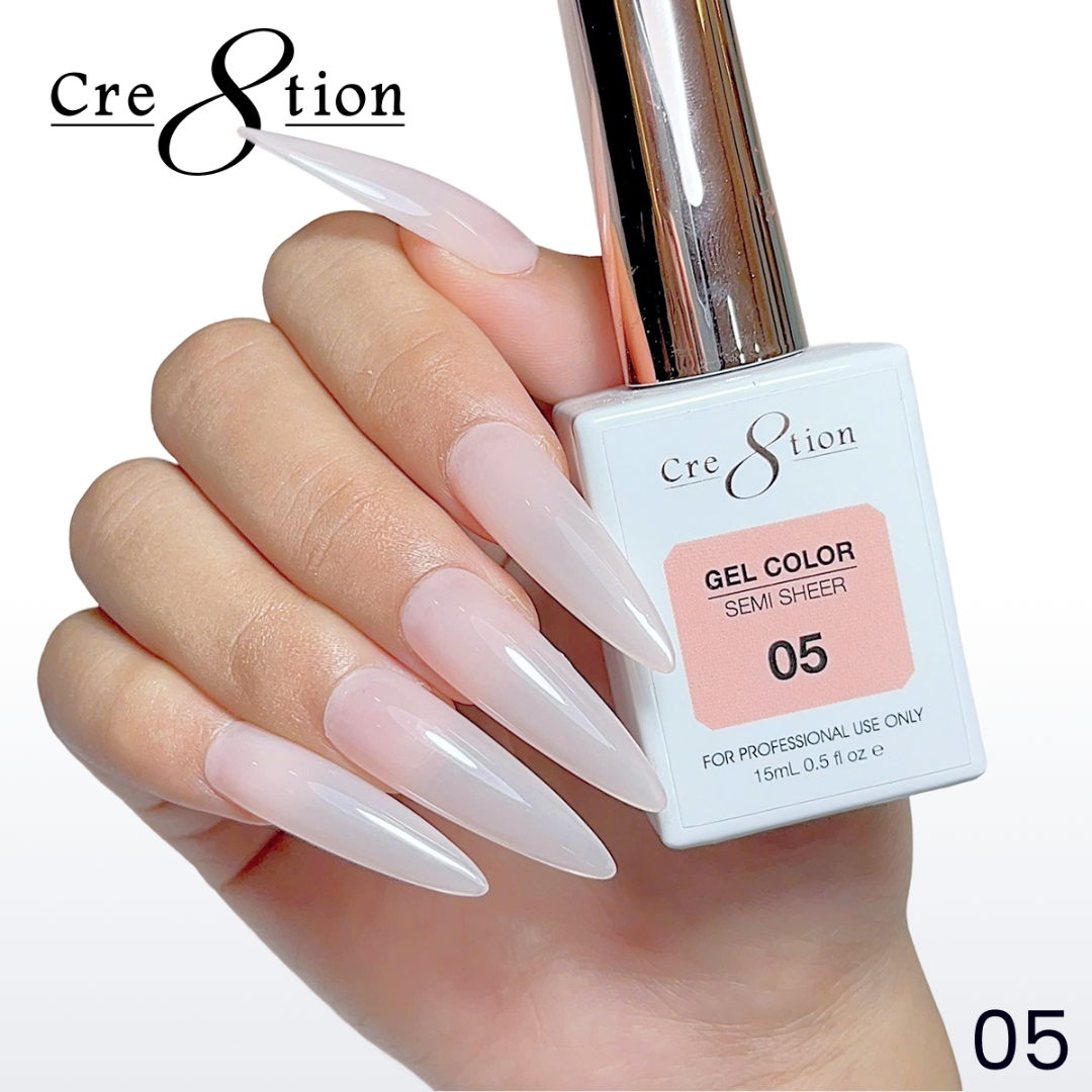 Cre8tion Semi-Sheer Gel Polish (HEMA-Free) - #05