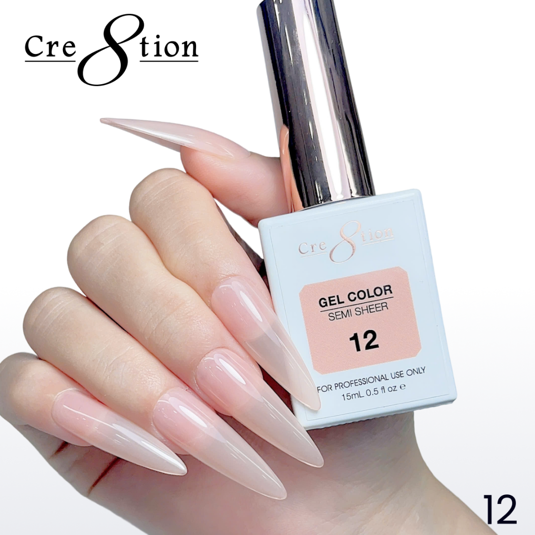 Cre8tion Semi-Sheer Gel Polish (HEMA-Free) - #12