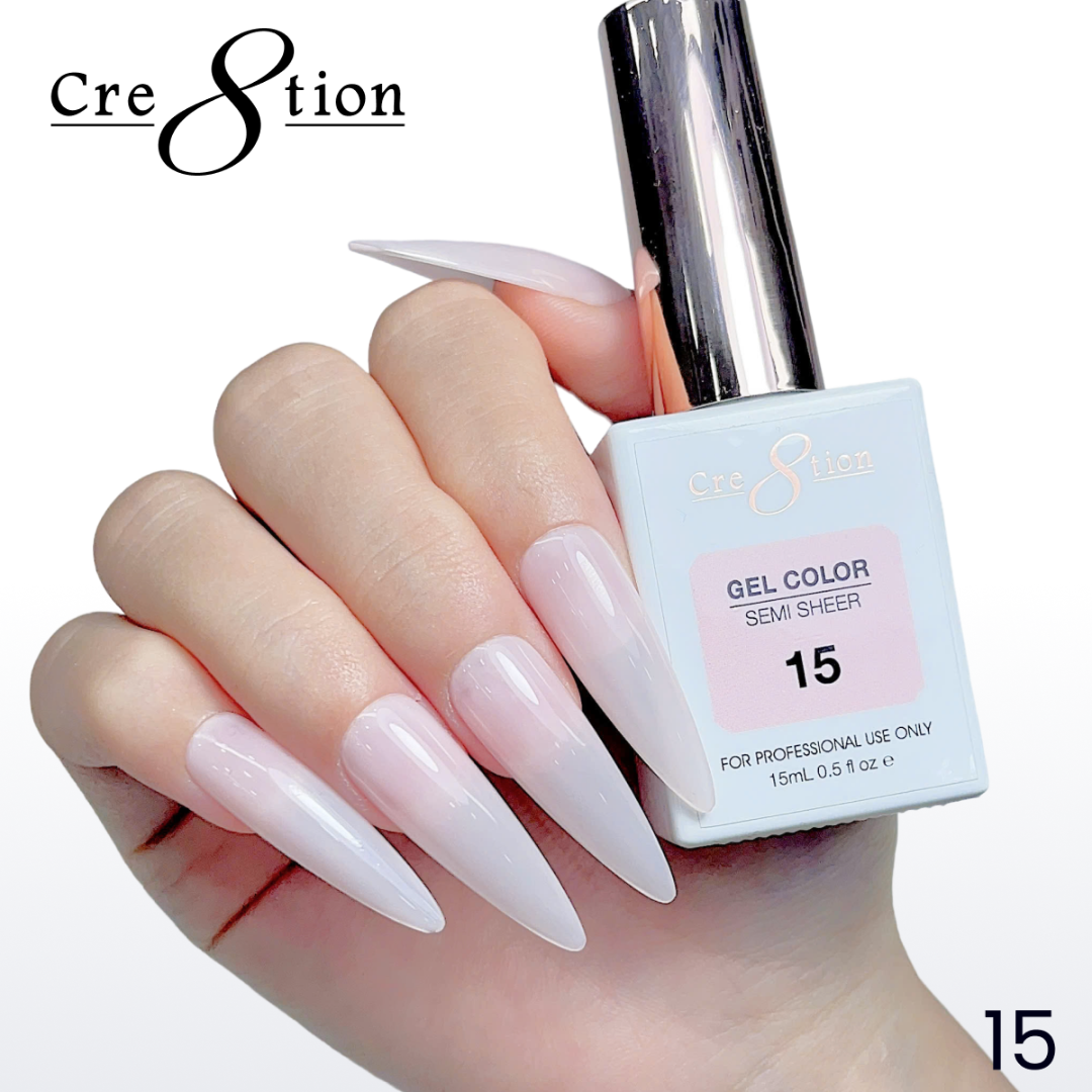 Cre8tion Semi-Sheer Gel Polish (HEMA-Free) - #15